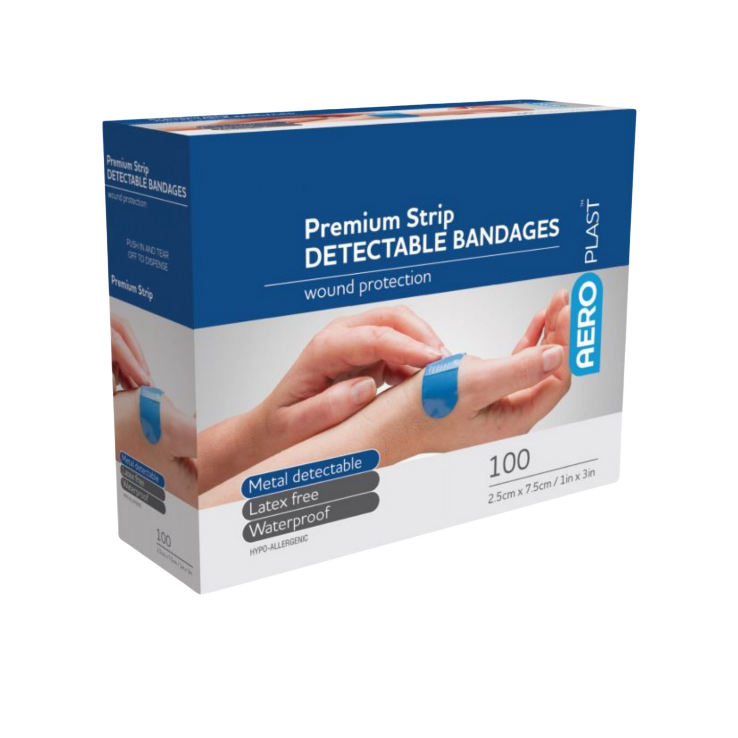 Detectable Plasters Extra Wide - Aero (100) - First Aid Distributions