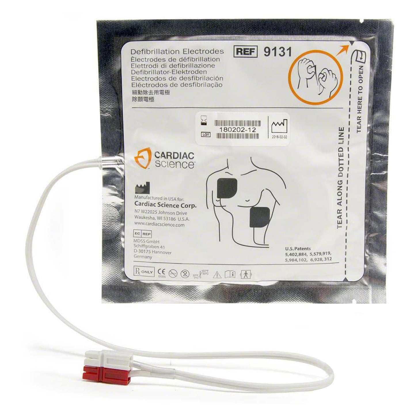 Cardiac Science Powerheart AED G3 Defibrillation Pads - Adult (1)