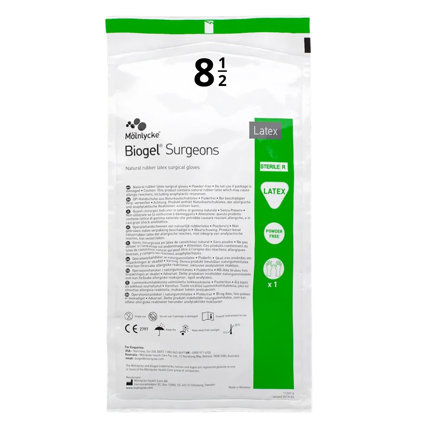 Biogel Gloves Sterile Latex Powder Free