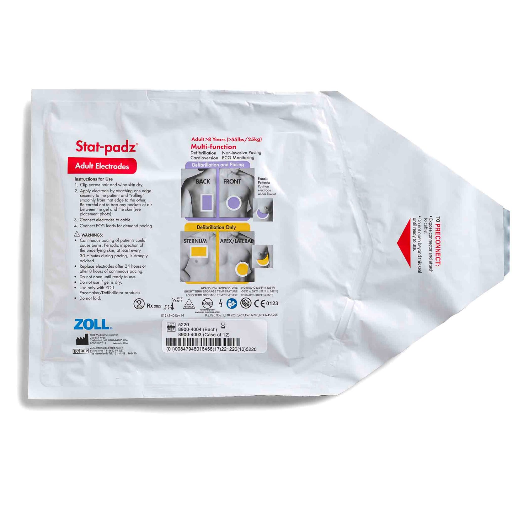 Zoll Stat-Padz Defibrillator Pads - Adult (1) - First Aid Distributions