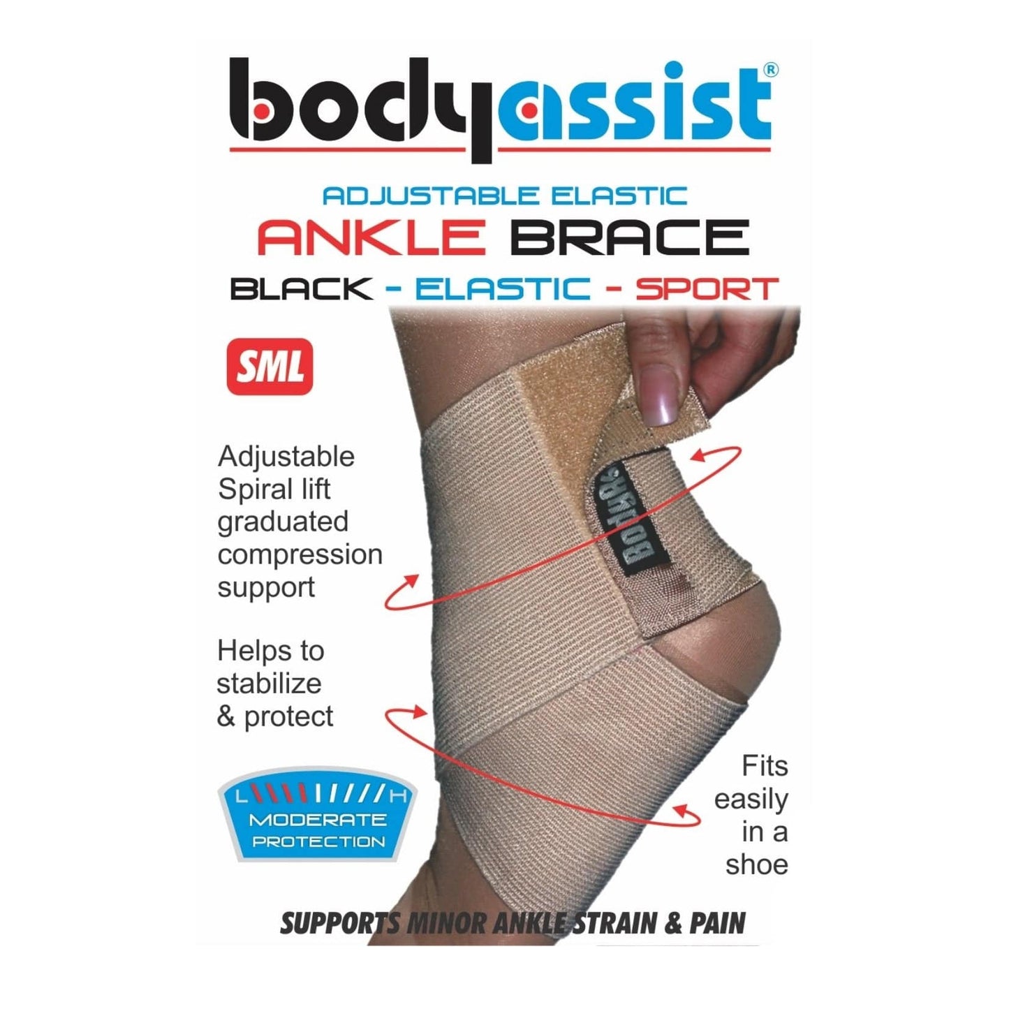 Adjustable Elastic Ankle Brace - Body Assist (1) - First Aid Distributions