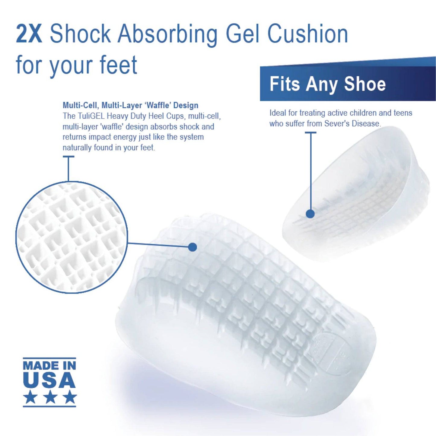 Heavy Duty Gel Heel Cups - Tuli's (1) - First Aid Distributions