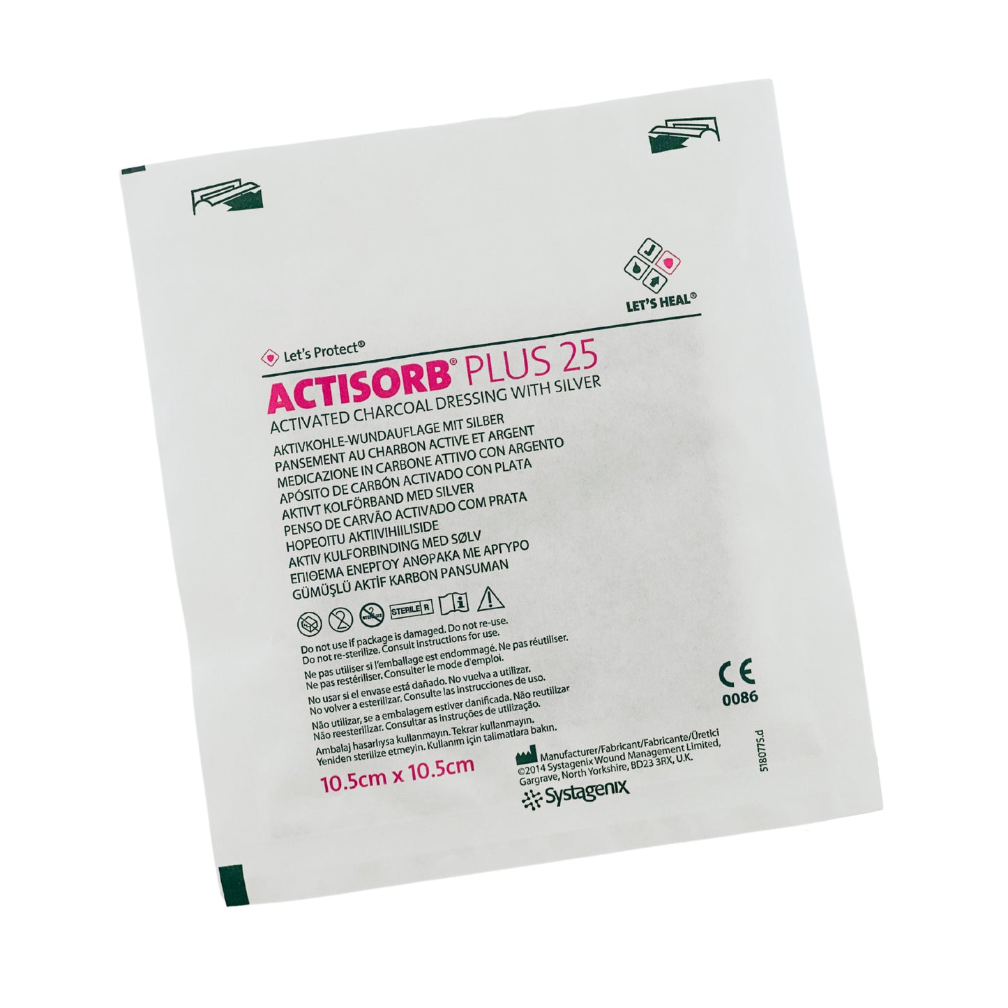 Actisorb Plus 25 Wound Dressing 10.5cm x 10.5cm (1)