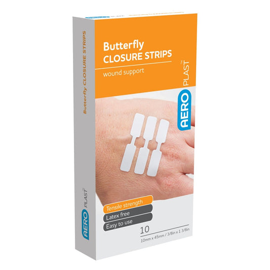 Butterfly Closure Strips Box - Aero (10) - First Aid Distributions