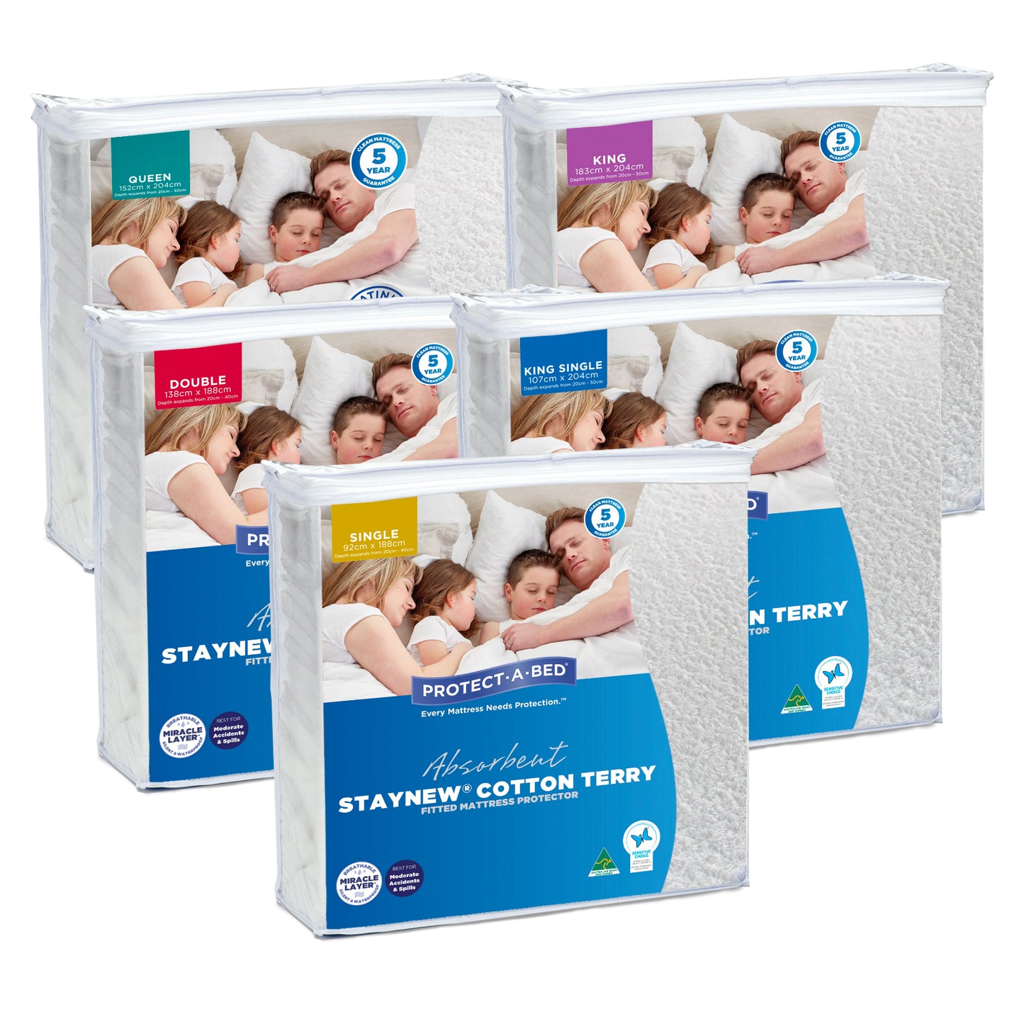 Protect-A-Bed Comfortshield Deluxe Terry Waterproof Fitted Mattress Protector (1) - First Aid Distributions