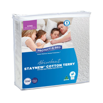 Protect-A-Bed Comfortshield Deluxe Terry Waterproof Fitted Mattress Protector (1) - First Aid Distributions