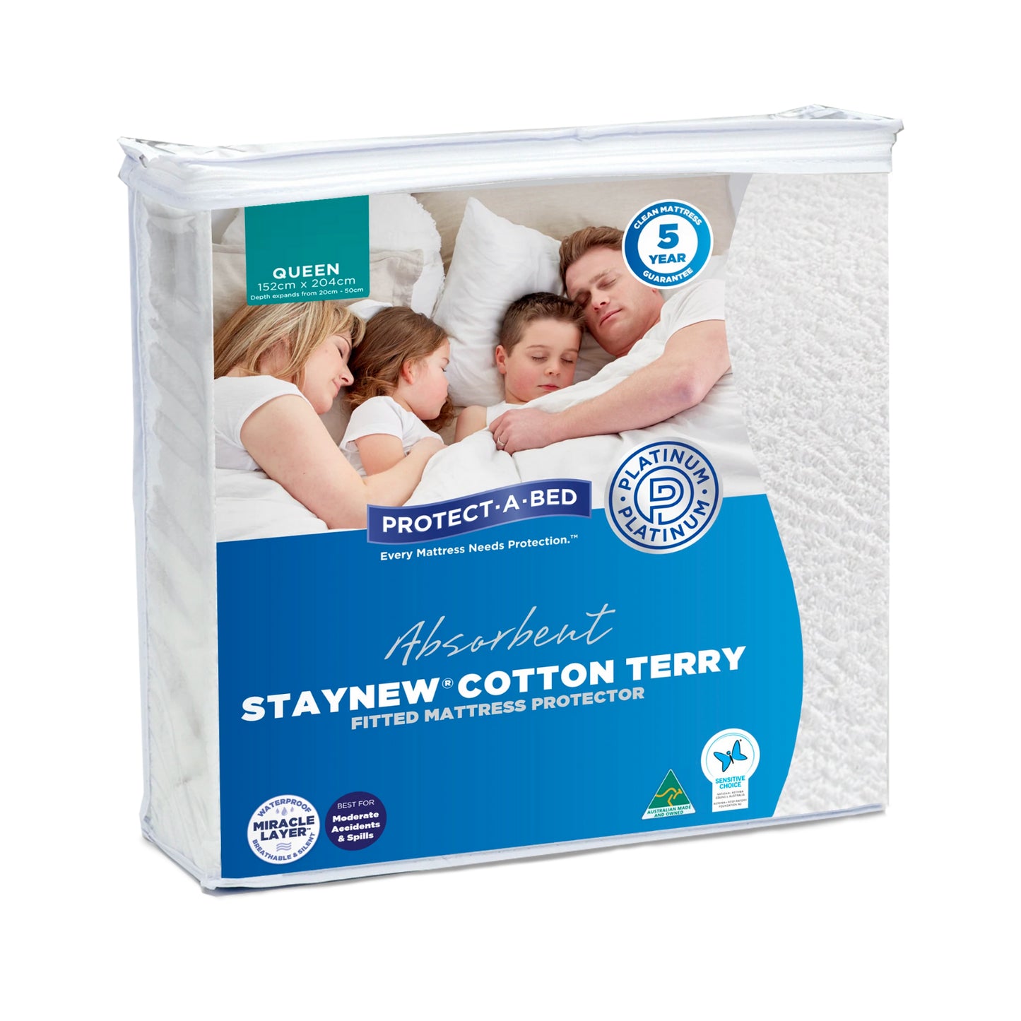 Protect-A-Bed Comfortshield Deluxe Terry Waterproof Fitted Mattress Protector (1) - First Aid Distributions