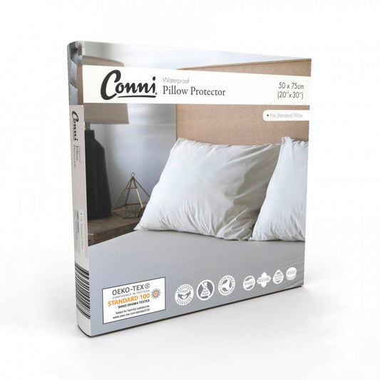 Conni Micro Plush Waterproof Pillow Case - White (1) - First Aid Distributions