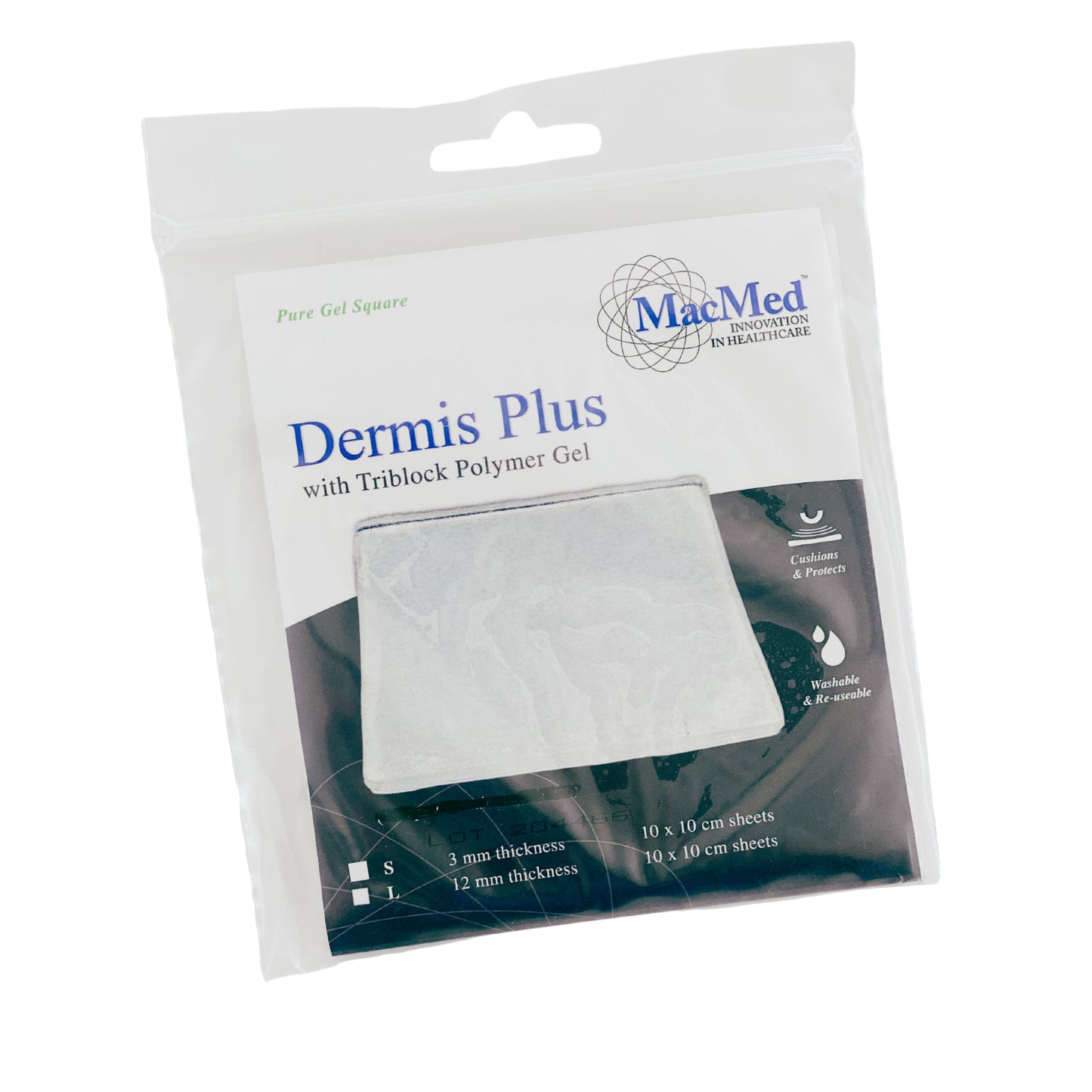 Dermis Plus Gel Pad 12mm 10cm x 10cm - First Aid Distributions