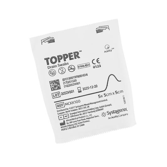 Topper Drain Swabs Sponge 5cm x 5cm (5)