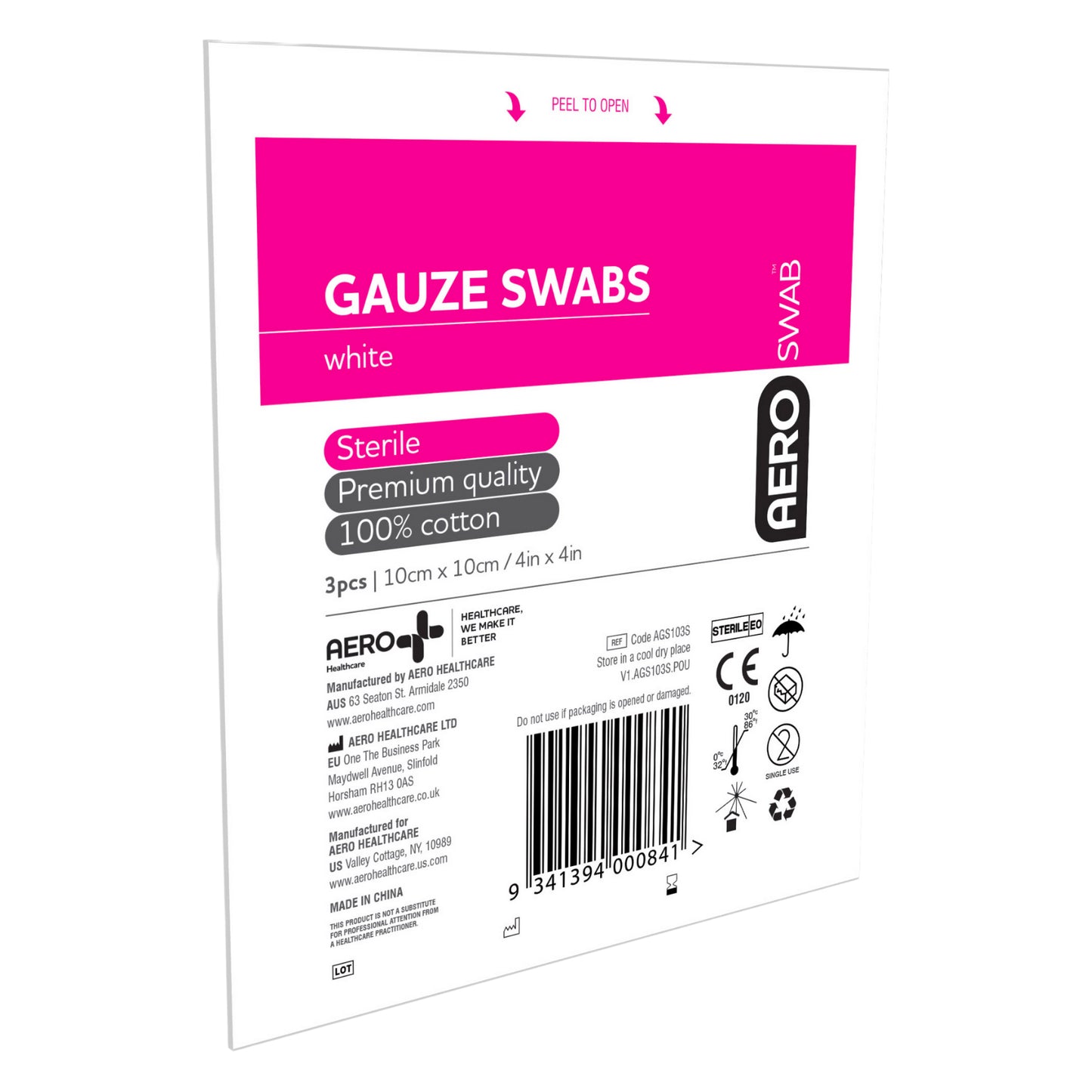 Gauze Swabs - Aero (3) - First Aid Distributions