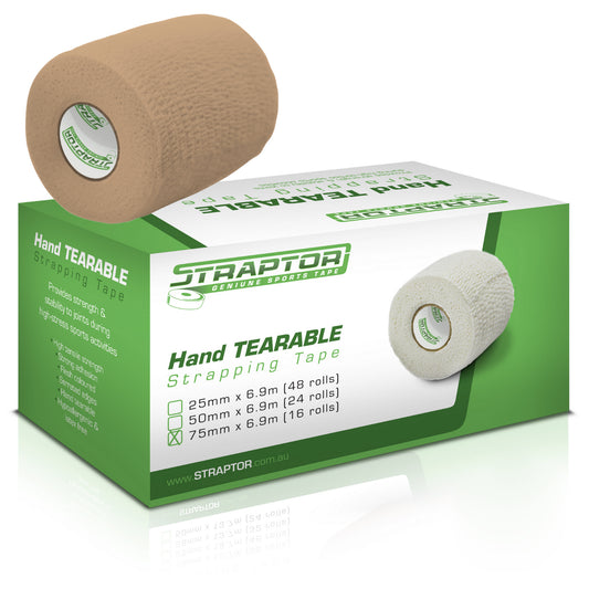 Hand Tearable Stretch Tape Beige/Flesh 75mm x 6.9m - Straptor (16)