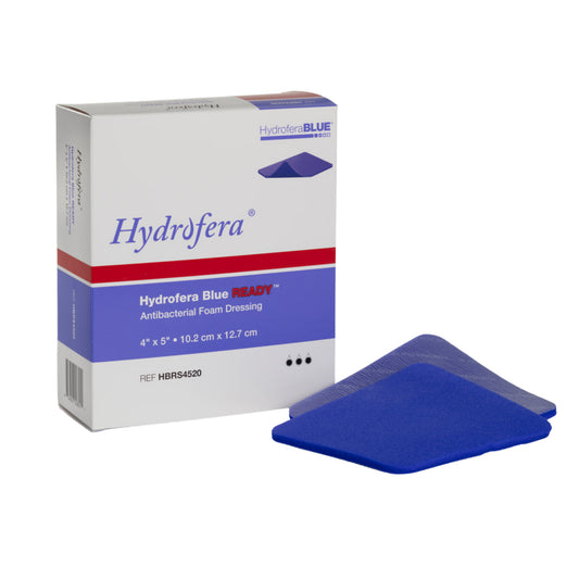 Hydrofera  Blue Ready - Antibacterial Foam Dressing 10.2cm x 12.7cm (1) - First Aid Distributions