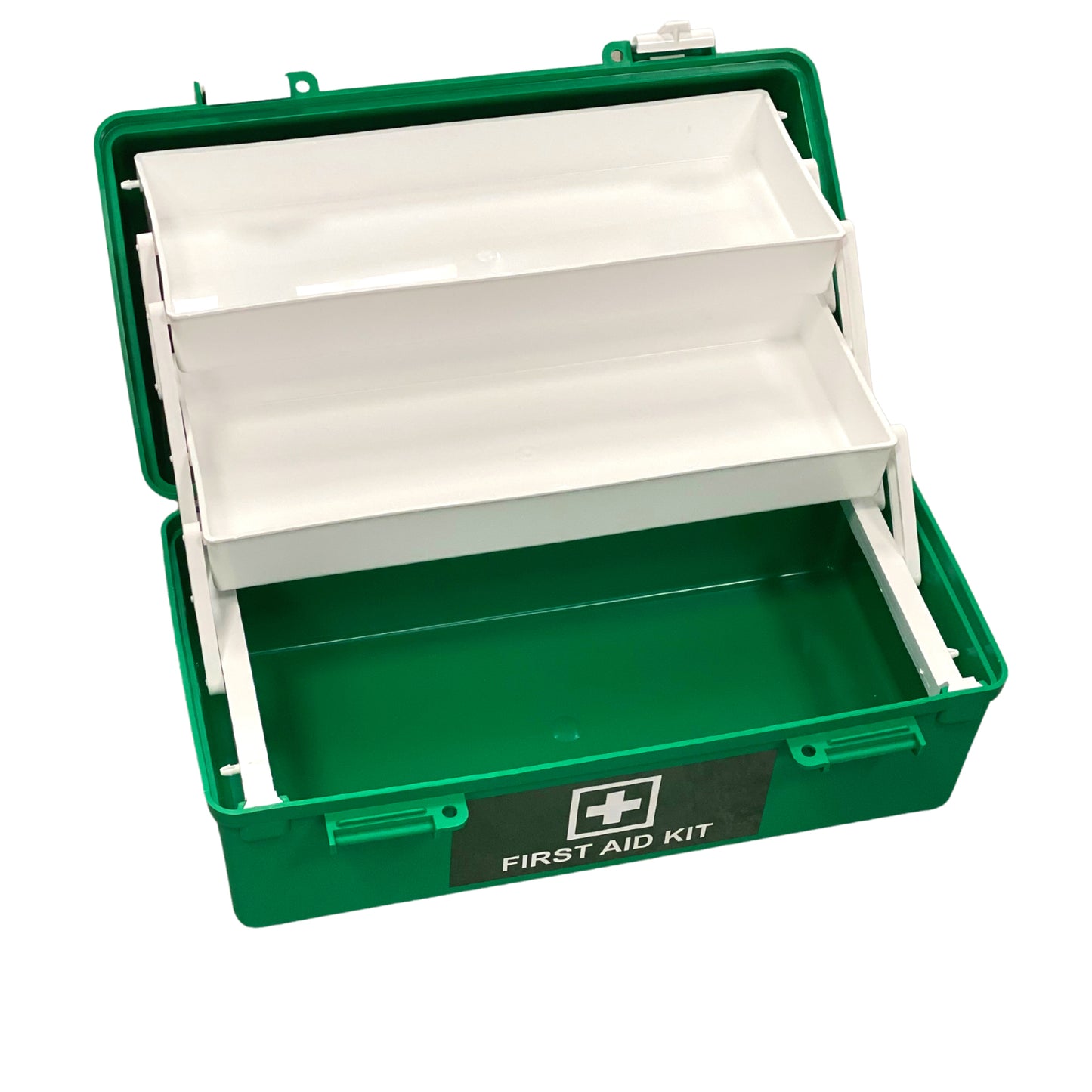 Empty First Aid Box Medium - Green 2 Tray (1)