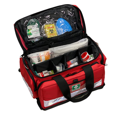 Model 23 National Workplace First Aid Kit - Trauma Bag Red - First Aid Distributions