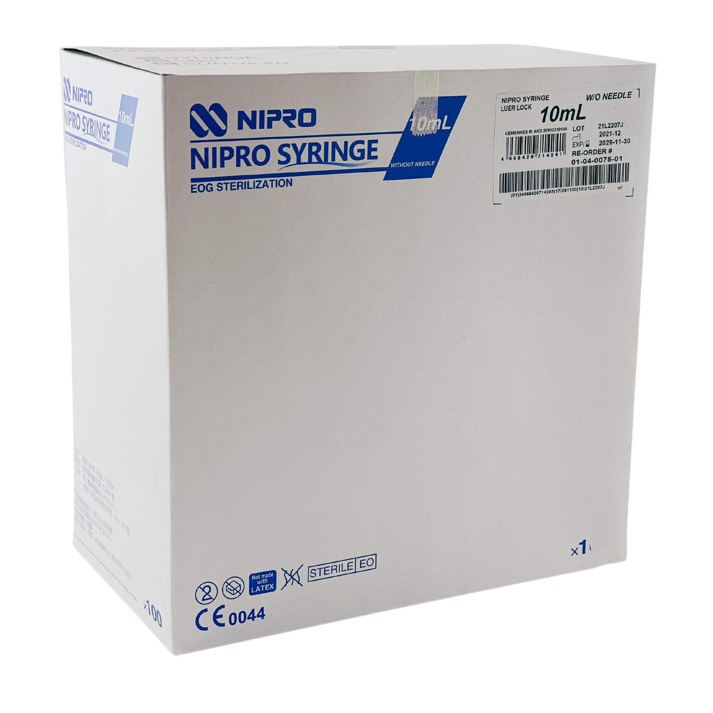 Nipro Syringe Luer Lock 10ml (100)