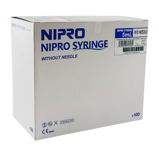 Nipro Syringe Luer Lock 5ml (100) - First Aid Distributions