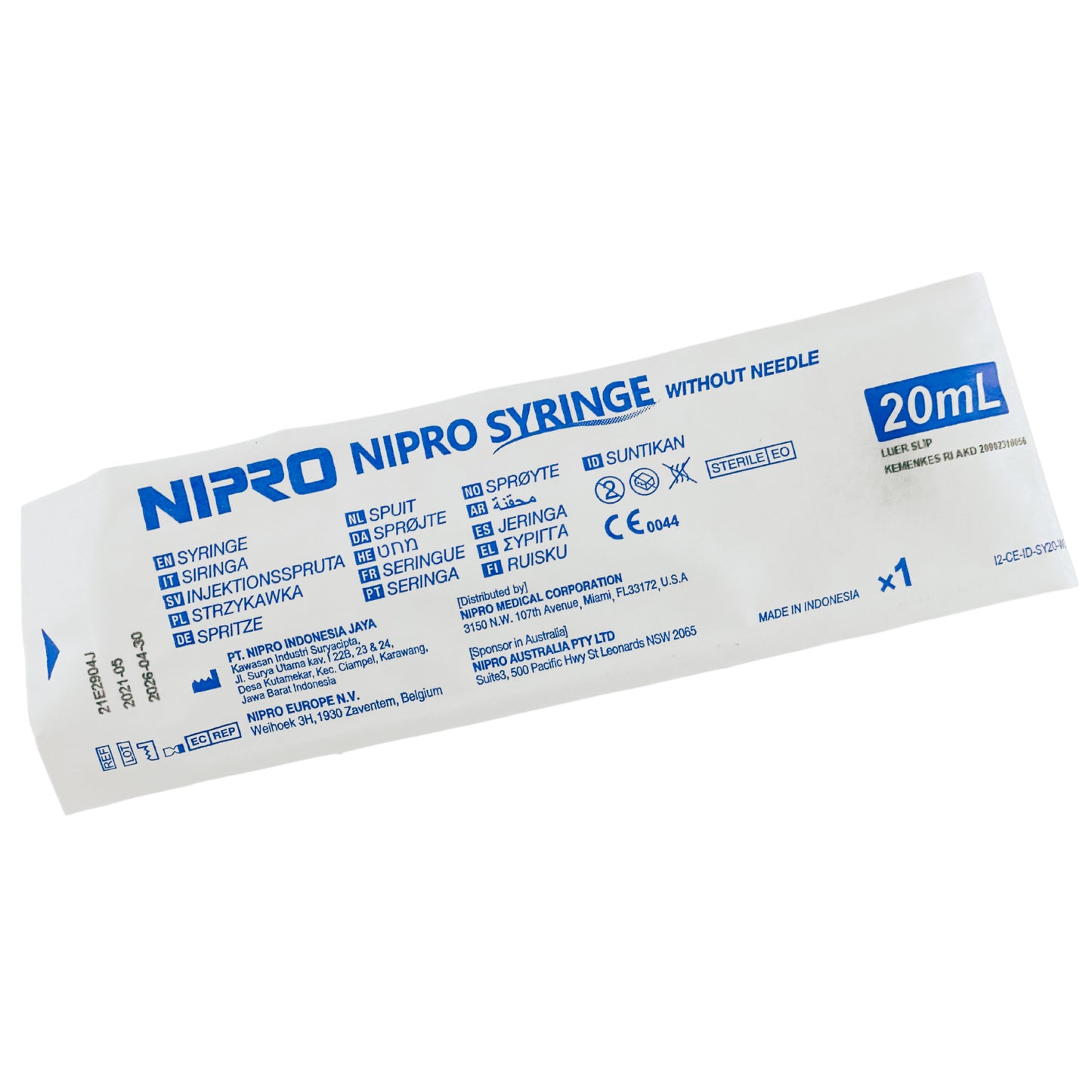 Nipro Syringe Luer Slip (1) - First Aid Distributions