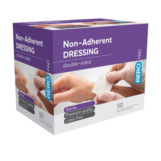 Non Adherent Dressing 5cm x 5cm - Aero (50) - First Aid Distributions