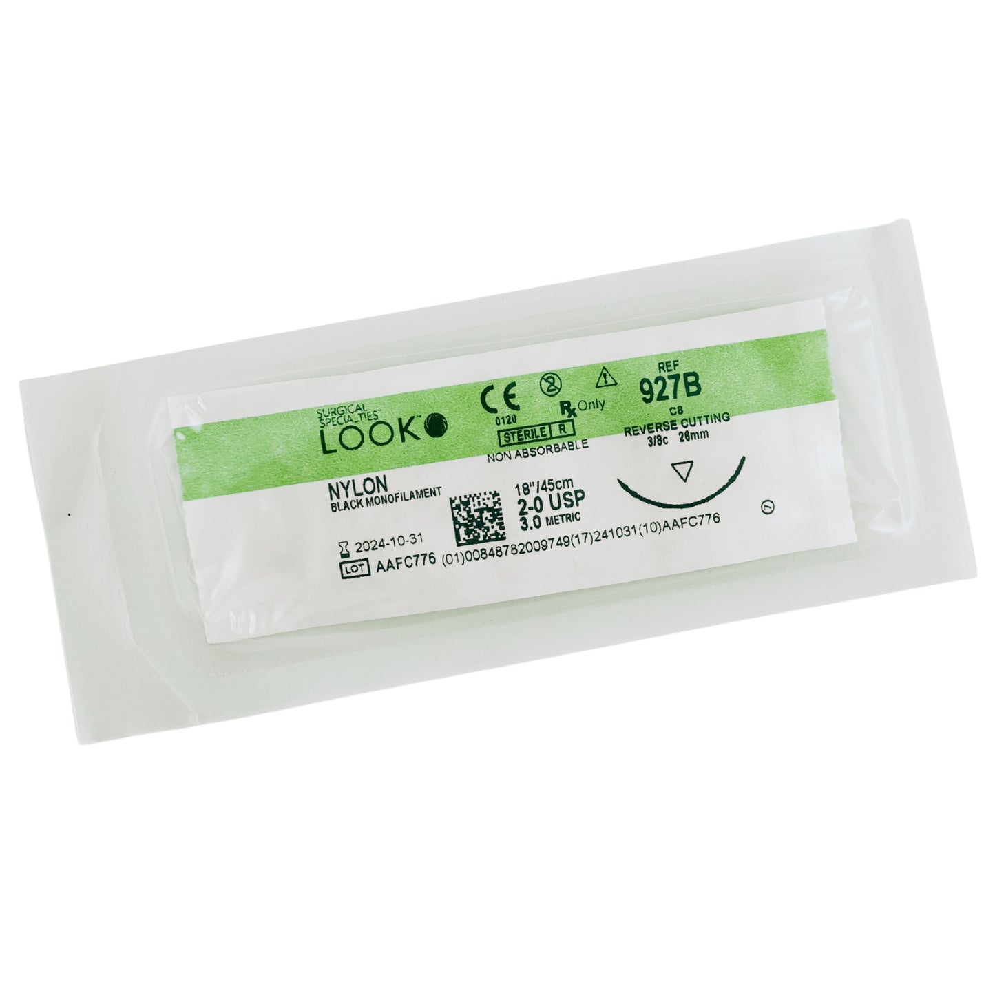 Nylon Suture 2/0 26mm Reverse Cut 45cm (1)