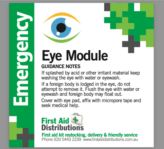 Eye Module Sticker (1) - First Aid Distributions