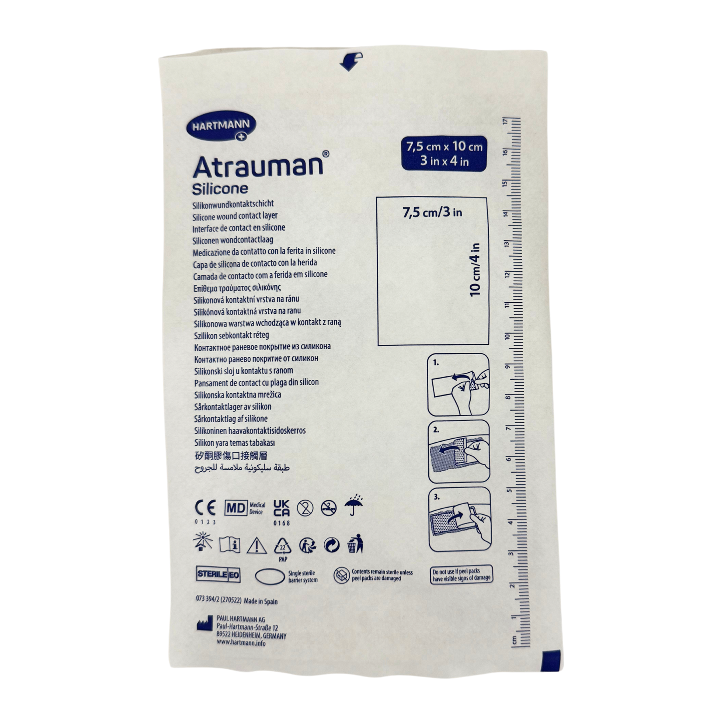 Atrauman Silicone Wound Dressing 7.5cm x 10cm (1)