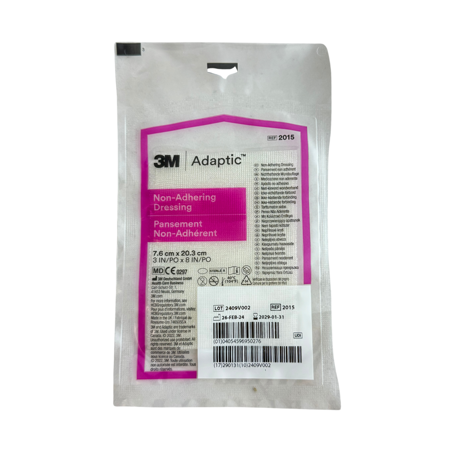 Adaptic Non Adhering Dressing 7.6cm x 20.3cm (1)