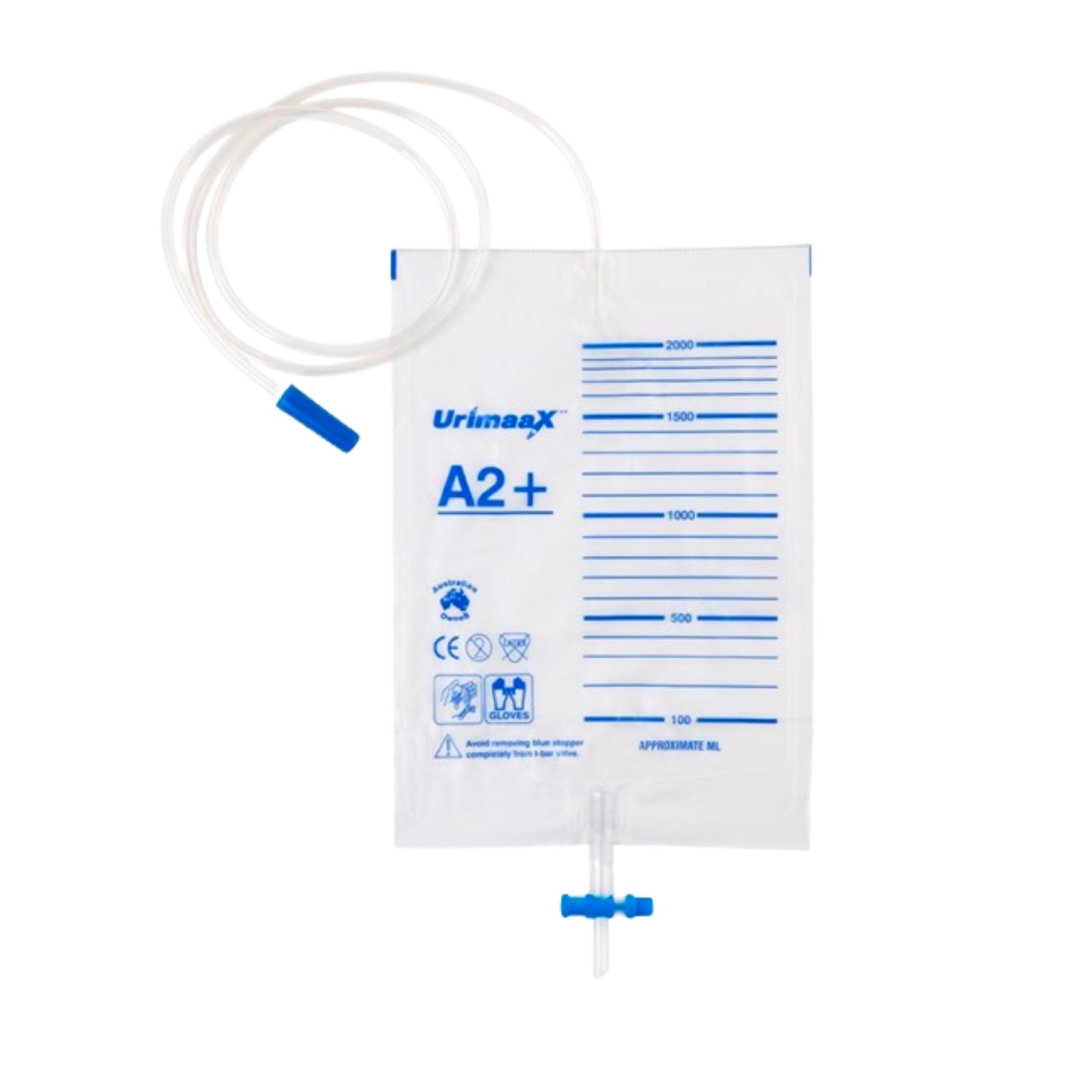 A2+ Urinary Drainage Bag 2000ml Sterile - Urimaax (1) - First Aid Distributions