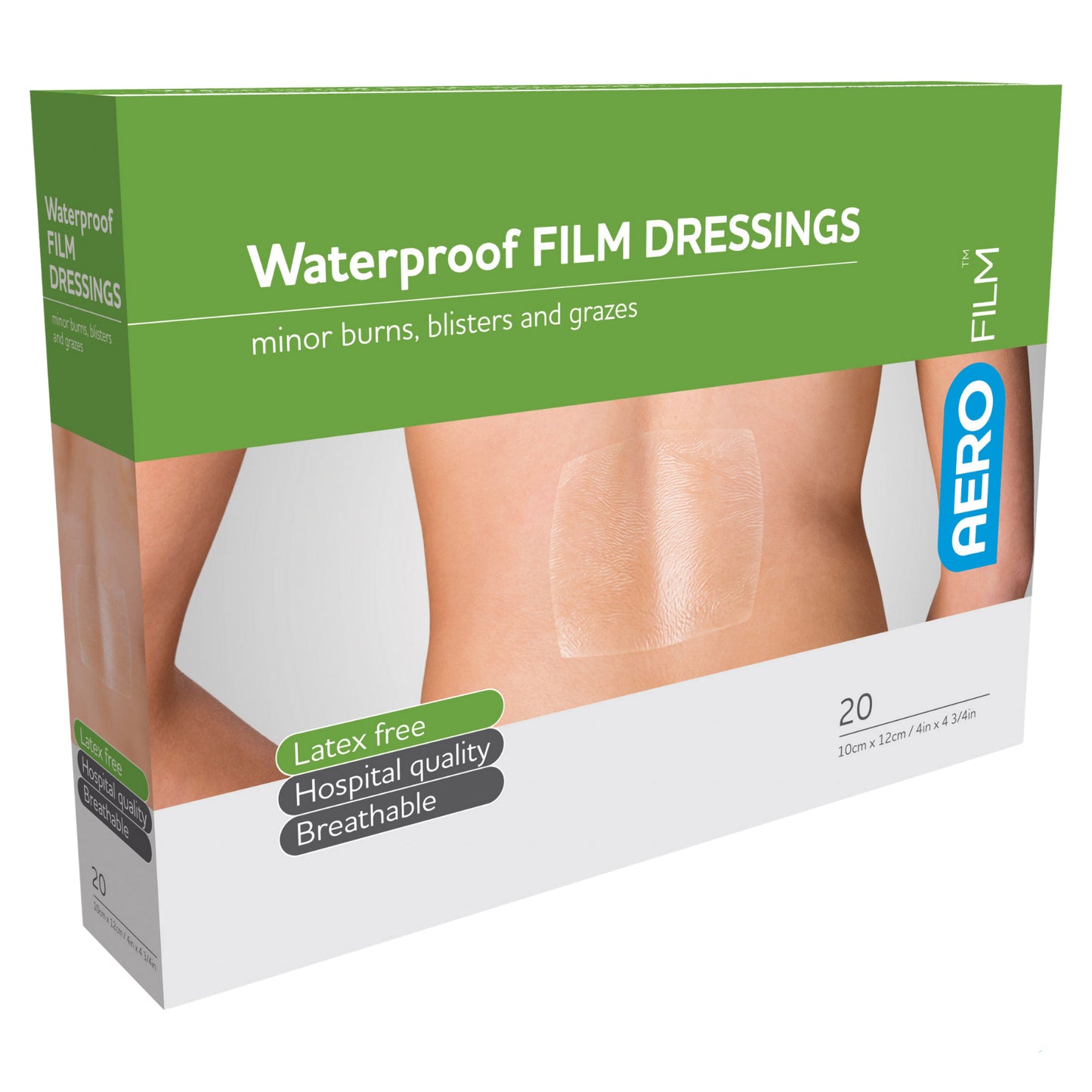 Waterproof Film Dressing 10cm x 12cm - Aero (20) - First Aid Distributions