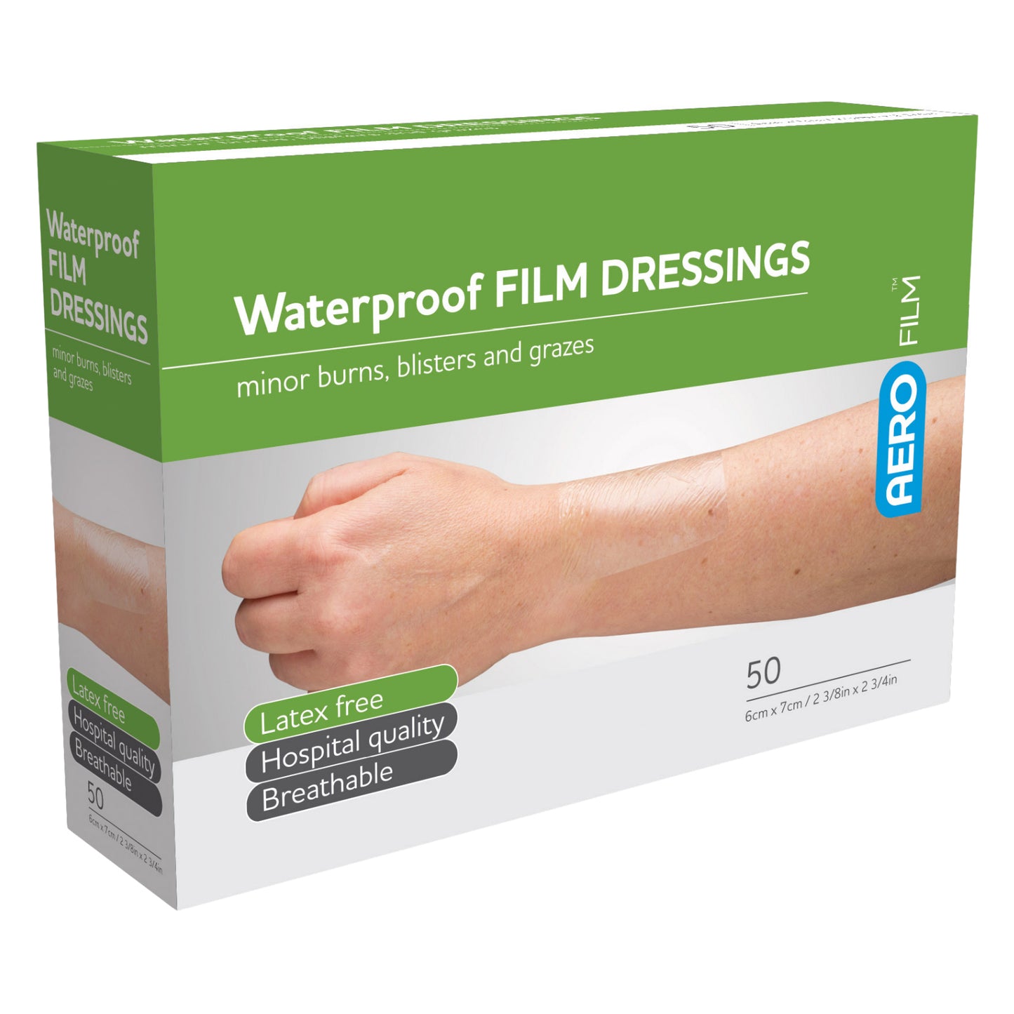 Waterproof Film Dressing 6cm x 7cm - Aero (50) - First Aid Distributions