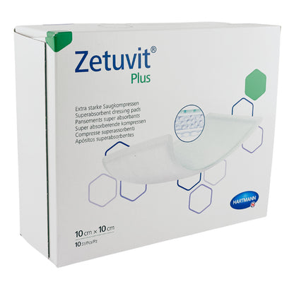 Zetuvit Plus Wound Dressing 10cm x 10cm Box (10) - First Aid Distributions