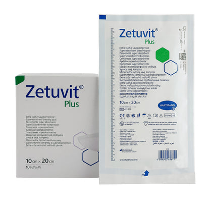 Zetuvit Plus Wound Dressing 10cm x 20cm Box (10)