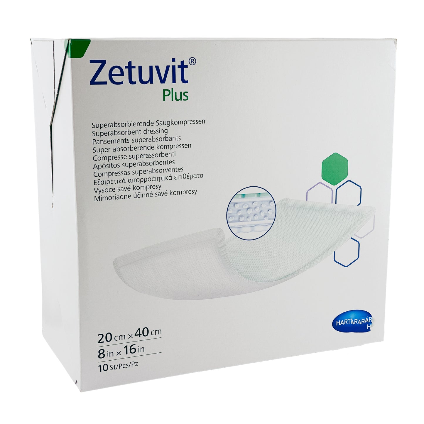 Zetuvit Plus Wound Dressing 20cm x 40cm Box (10) - First Aid Distributions