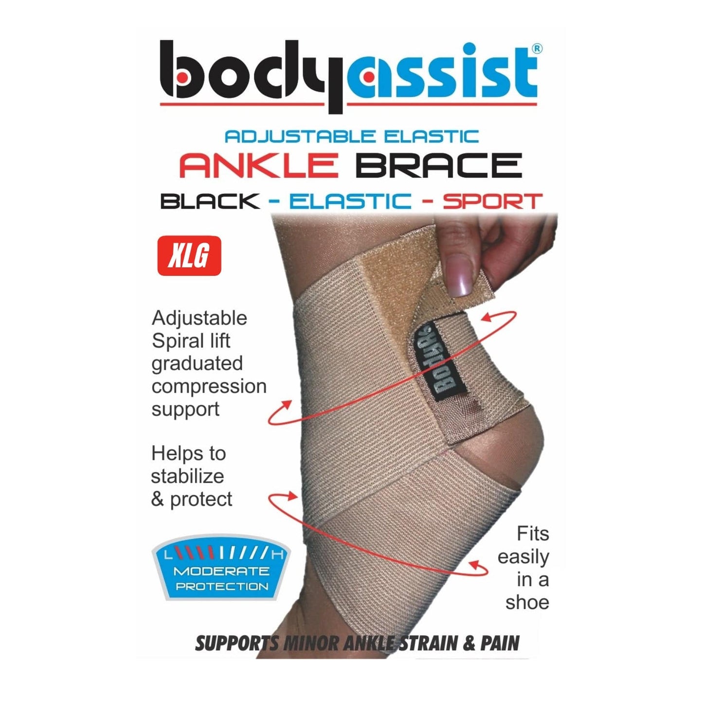 Adjustable Elastic Ankle Brace - Body Assist (1) - First Aid Distributions