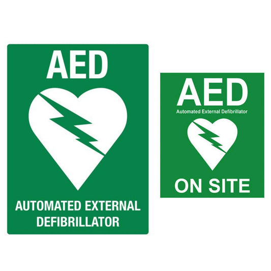 AED Wall Sign Sticker (1) - First Aid Distributions