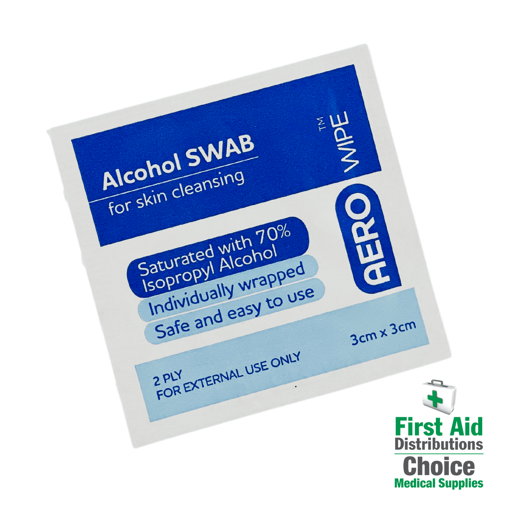 Alcohol Swab Single - Aero (1) - First Aid Distributions