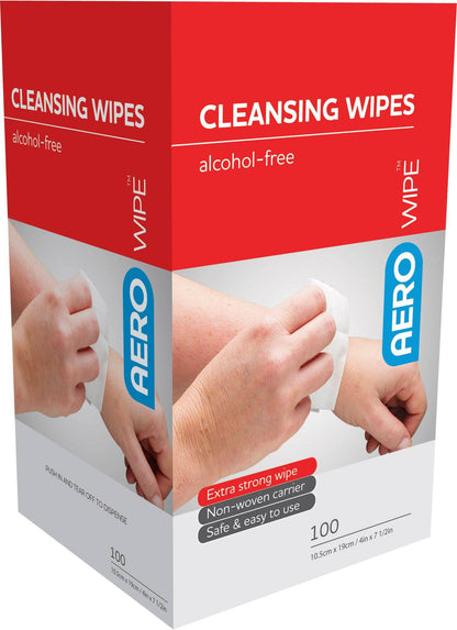 Antiseptic Cleansing Wipes Box - Aero (100) - First Aid Distributions