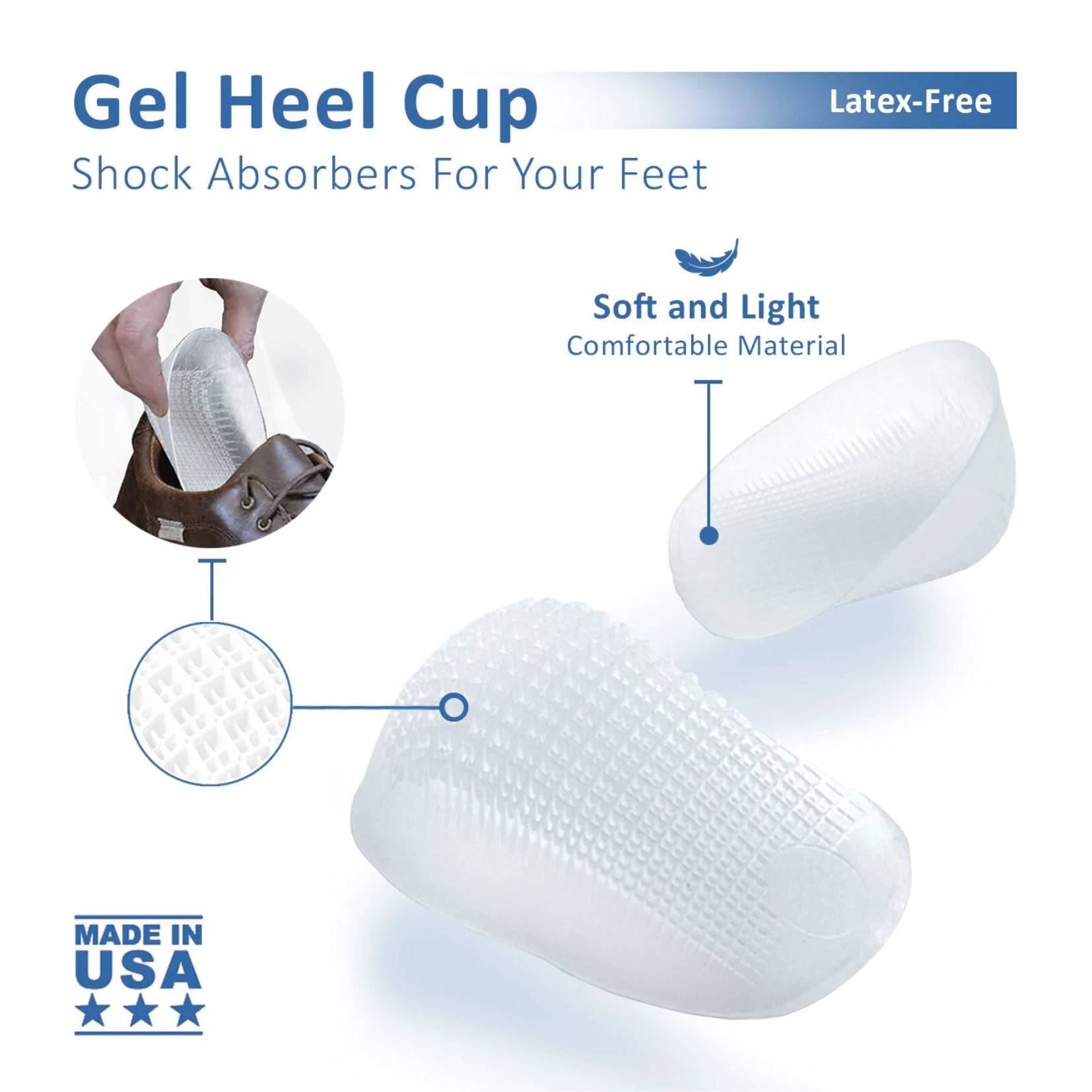 Classic Gel Heel Cups - Tuli's (1) - First Aid Distributions