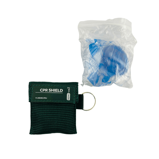 CPR Face Shield in Pouch Keyring - Aero (1) - First Aid Distributions