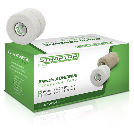 Elastic Adhesive Bandage White 50mm x 4.5m - Straptor (24) - First Aid Distributions