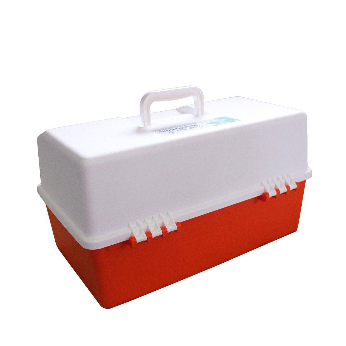 Empty First Aid Box Large - Orange & White (1) - First Aid Distributions