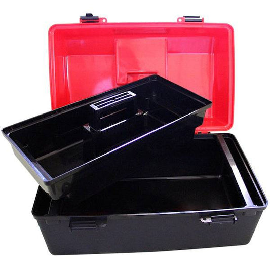 Empty First Aid Box Large - Red & Black 1 Tray (1) - First Aid Distributions