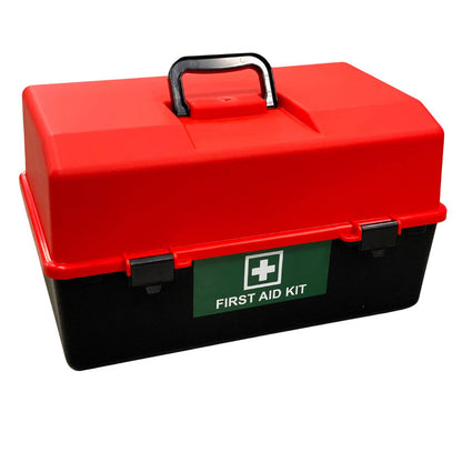 Empty First Aid Box Large - Red & Black 6 Tray (1) - First Aid Distributions