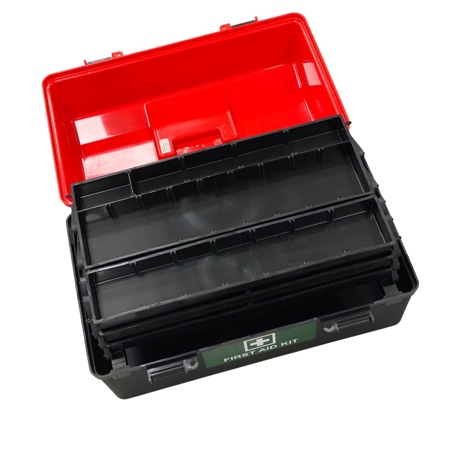 Empty First Aid Box Large - Red & Black 6 Tray (1) - First Aid Distributions