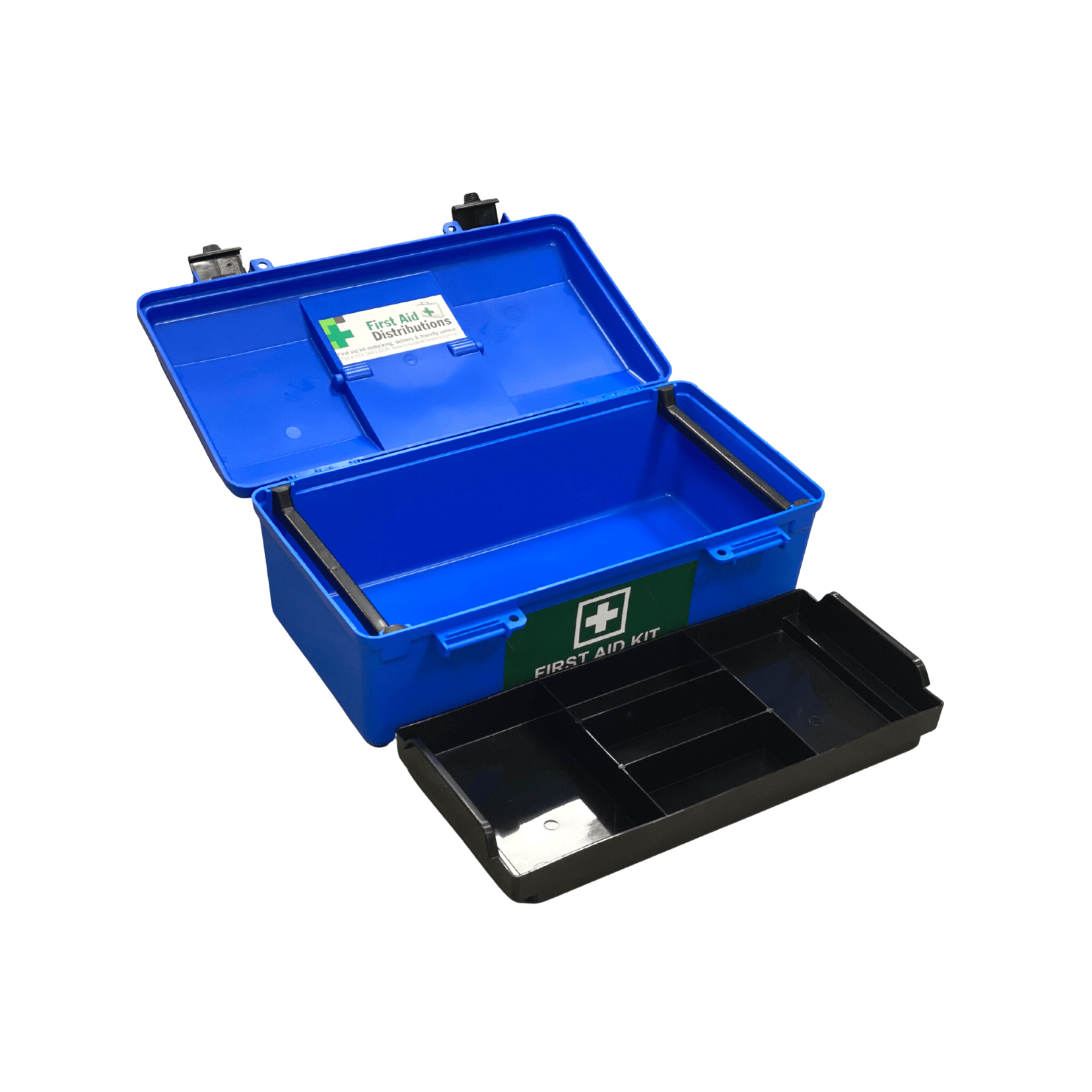 Empty First Aid Box Portable - Blue Lift Out Tray (1) - First Aid Distributions