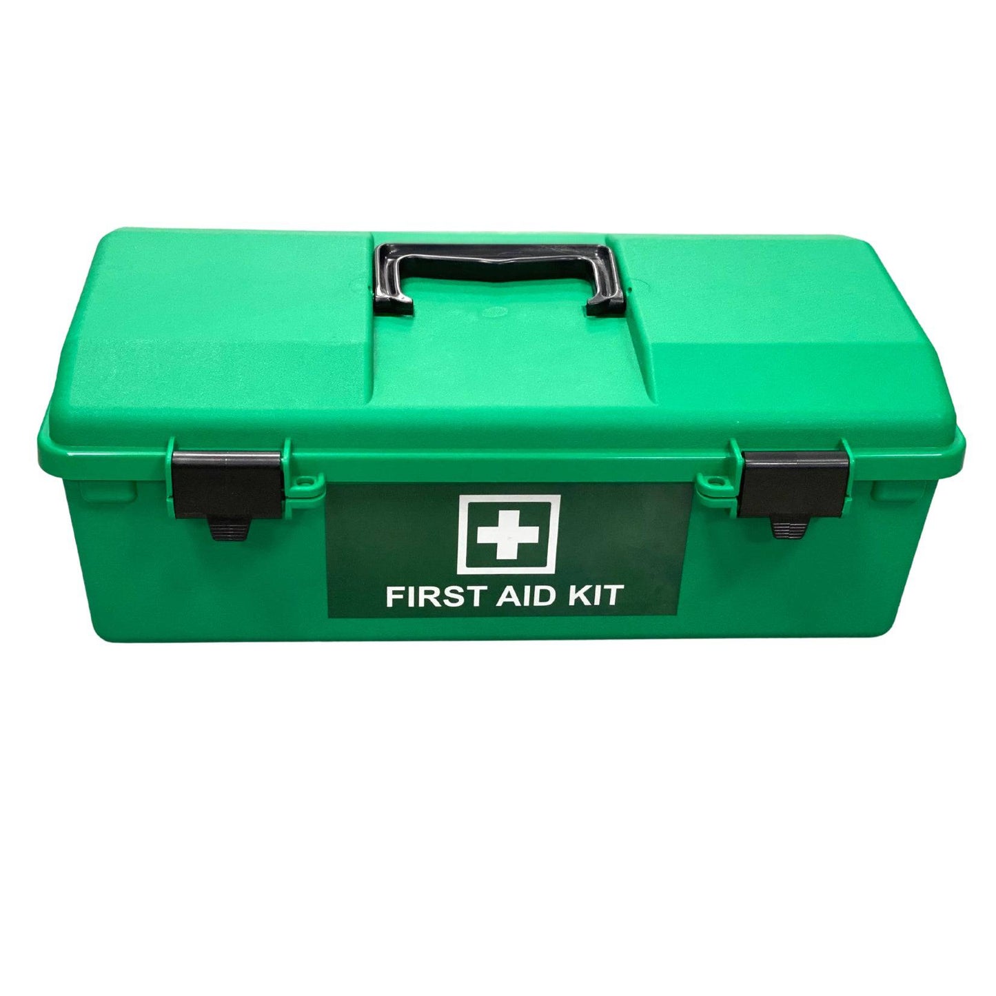 Empty First Aid Box Portable - Green Lift Out Tray (1) - First Aid Distributions