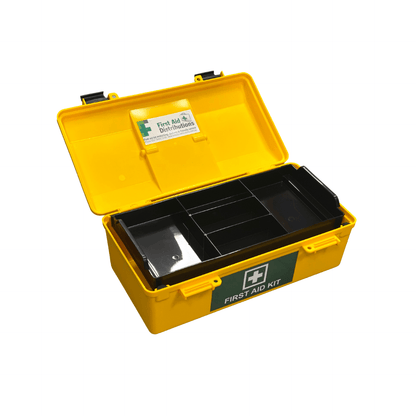 Empty First Aid Box Portable - Yellow Lift Out Tray (1) - First Aid Distributions