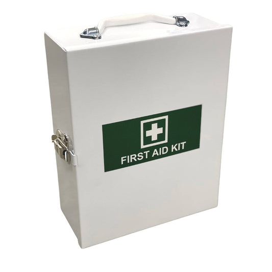 Empty First Aid Metal Cabinet Small - White (1) - First Aid Distributions