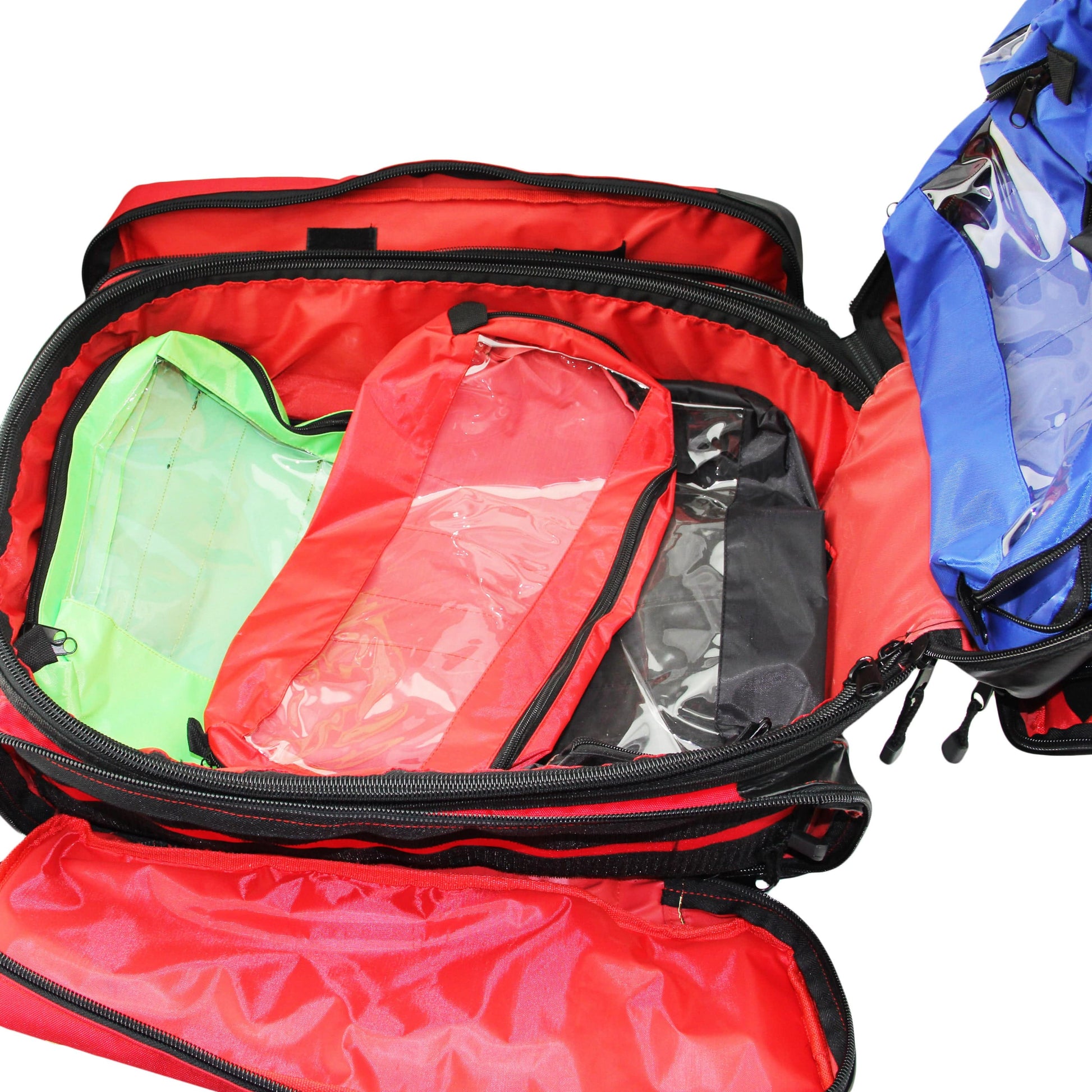 Empty First Aid Trauma Backpack - Red (1) - First Aid Distributions