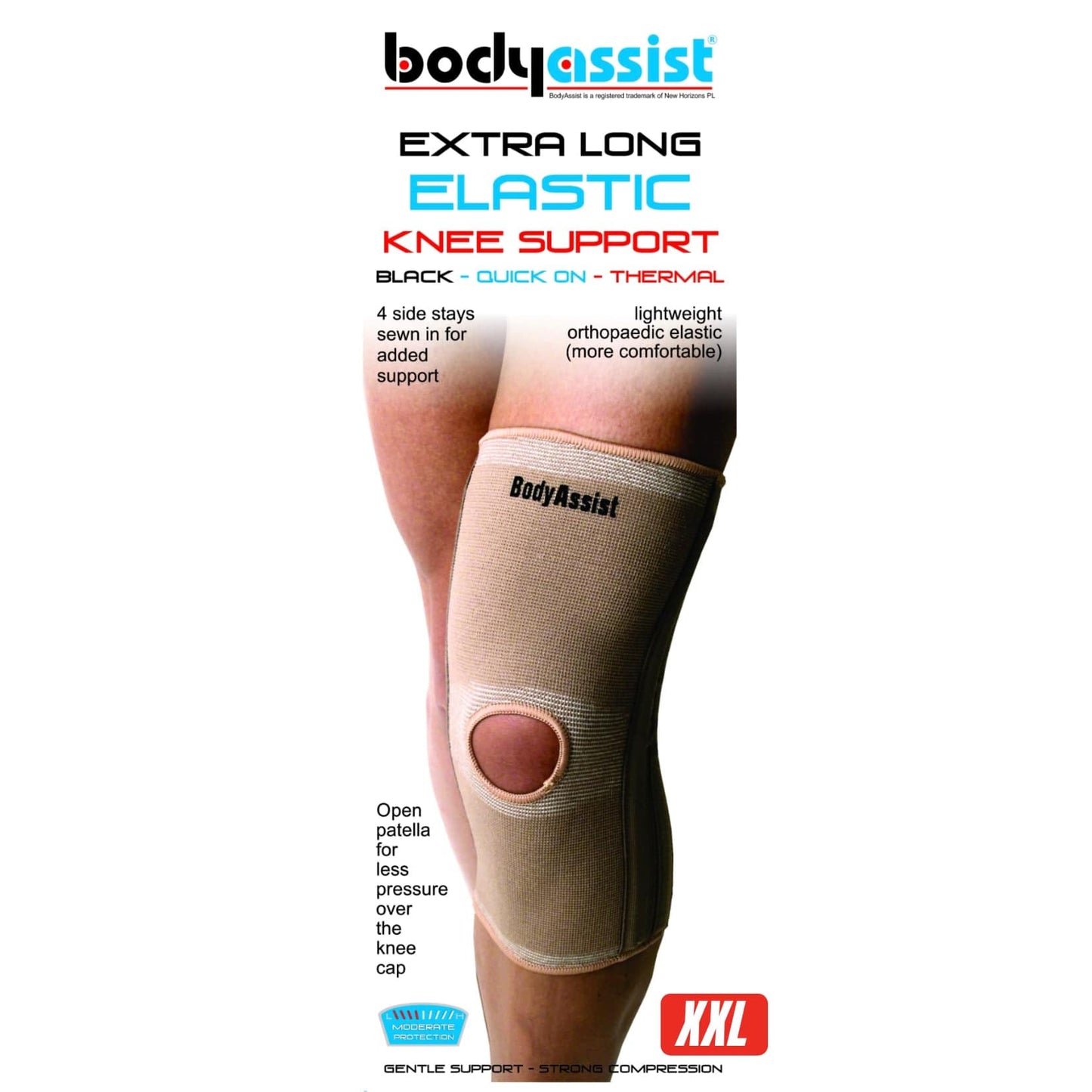 Extra Long Elastic Knee Support - Body Assist (1) - First Aid Distributions